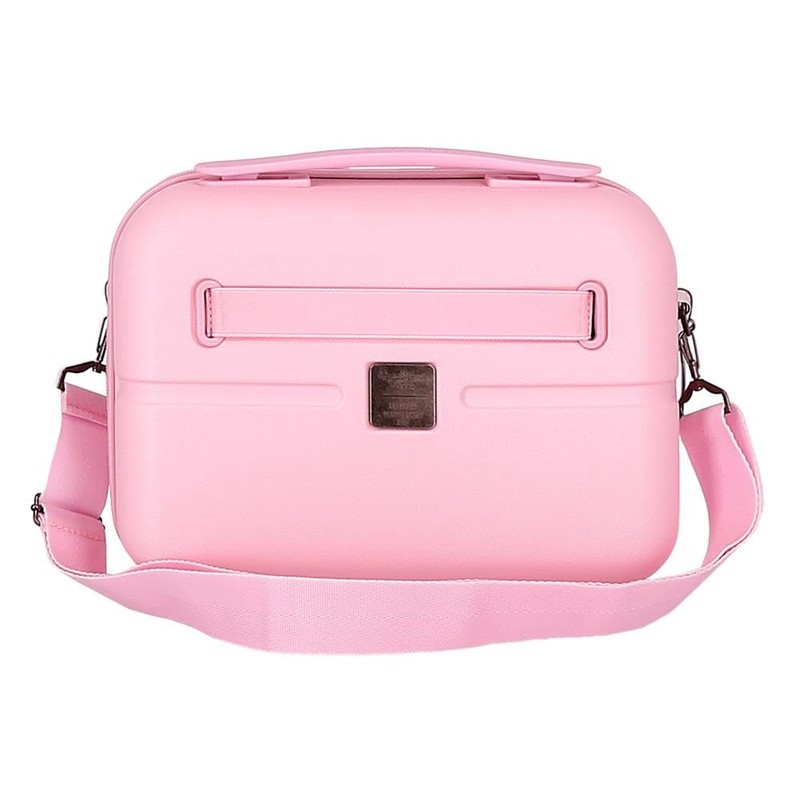 Pepe Jeans Highlight Adjustable Toiletry Bag with Shoulder Bag, Pink,