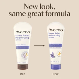 Aveeno Stress Relief Moisturizing Body Lotion with Lavender Scent & Prebiotic Oat to Calm & Relax, Non-Greasy, TSA-Approved Travel Size, 2.5 fl. oz, 12 Pack