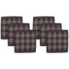 MUJI 83431921 Soft Pile Hand Towel (Pattern), Dark Brown Checker,