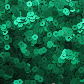 4mm Flat Sequins ~ Green ~ Silk Frost Matte ~ Loose Paillette Sequins for Embroidery, Applique, Arts