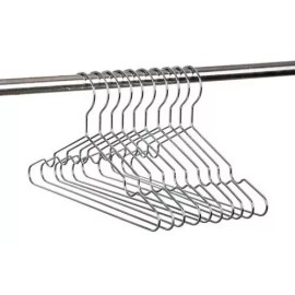 ML Paquete 20 Ganchos Metalicos Acero Inoxidable Para Ropa