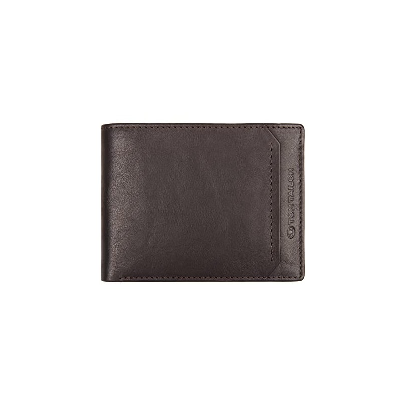 TOM TAILOR Sam Men's Horizontal Wallet Medium Brown, dunkelbraun, 003639