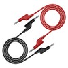 CZJZDZ 2 cables de prueba de enchufe banana a enchufe
