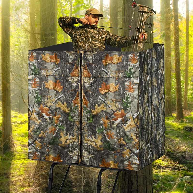 Four-Sided Hunting Tree Stand Blinds Kit, 142" x 35" Large