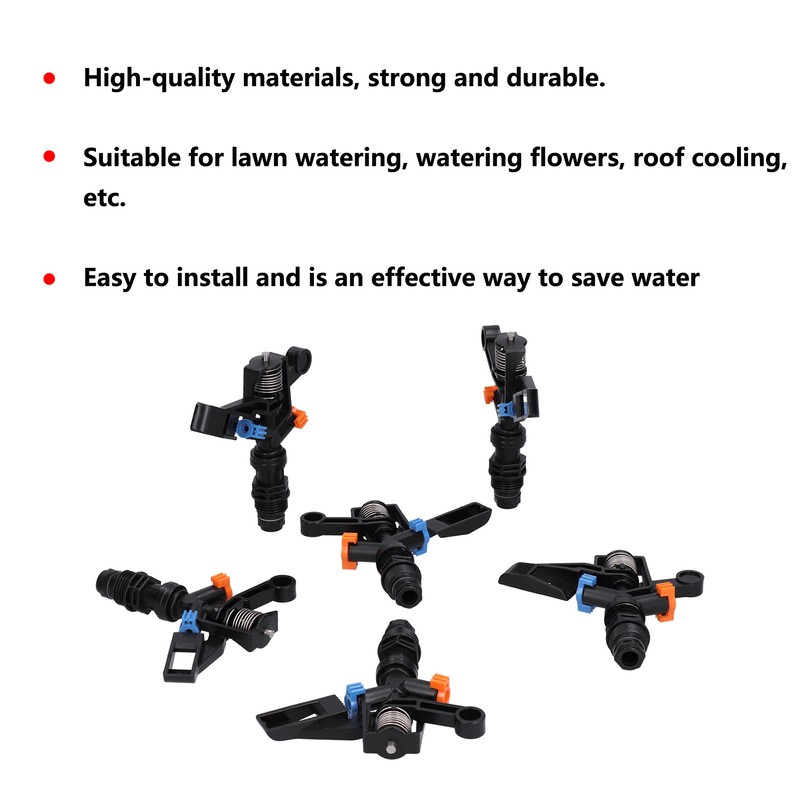 10PCS G1/2 Male Thread Rocking Arm Sprinkler 360° Rotating Lawn