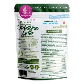 Zoma Tea Collection - MATCHA LATTE 800 - NUEVA PRESENTACIÓN - Té Verde - Hecho con matcha japonés - Sin azúcar - Healthy Superfood - Rico antioxidante - Polvo - Powder Tea - 800g…
