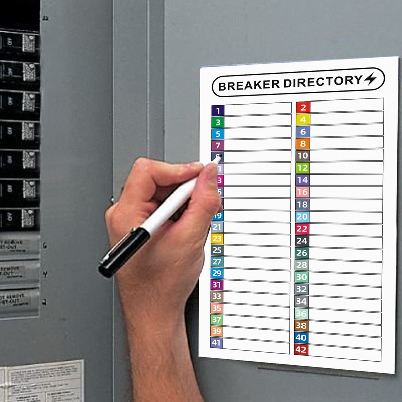 16 Sheets Breaker Panel Labels Electrical Box Sticker Numbers Breaker