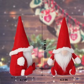 Decorative Door Stopper Santa Claus Door Stop, Fabric Heavy Duty Weighted Doorstop Wall Protector, Christmas Gnomes Ornaments for Home Office Decoration