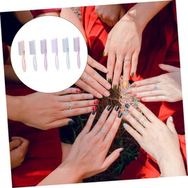 WOONEKY Nail Brush Kit 6pcs Fingernail Scrubbing Brush for Nail Art Lightweight Easy to Carry Material