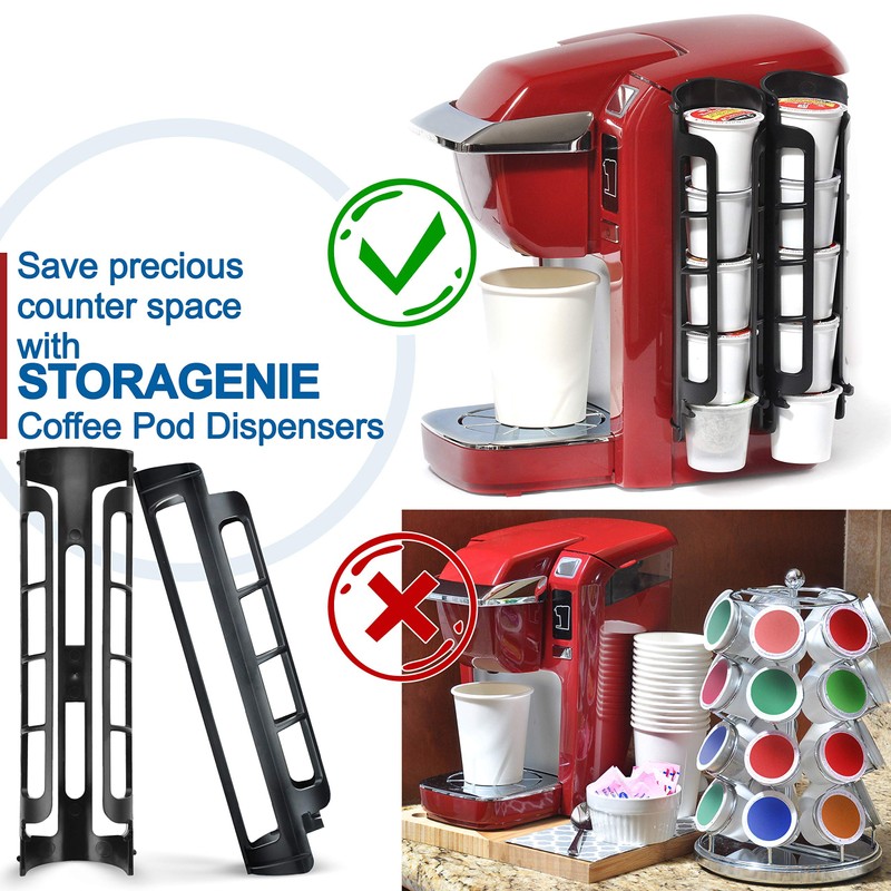 STORAGENIE Coffee Pod Holder Side Mount K Cup Pods Organizer