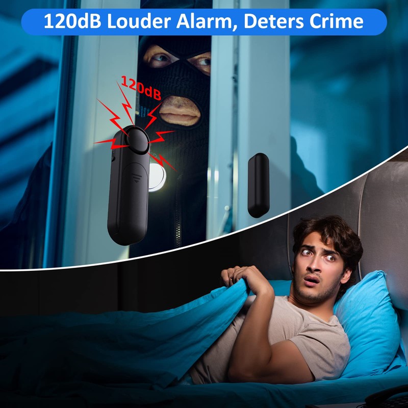 AKOYU Window and Door Alarm When Opened (2 Pack) for