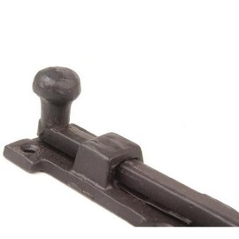 Van Dyke's Restorers Rustic Vintage Iron Flush or Offset Surface Bolt for Gates, Doors, and Cabinets, Flush Surface - Oil Blackend, 8"