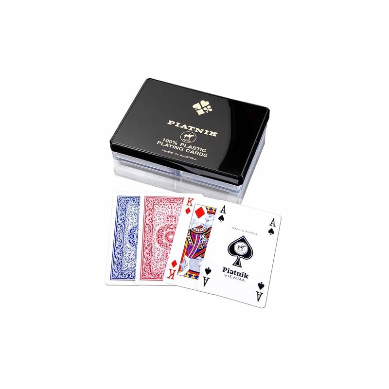 Piatnik 100% Plastic Bridge Double Deck Playing Cards
