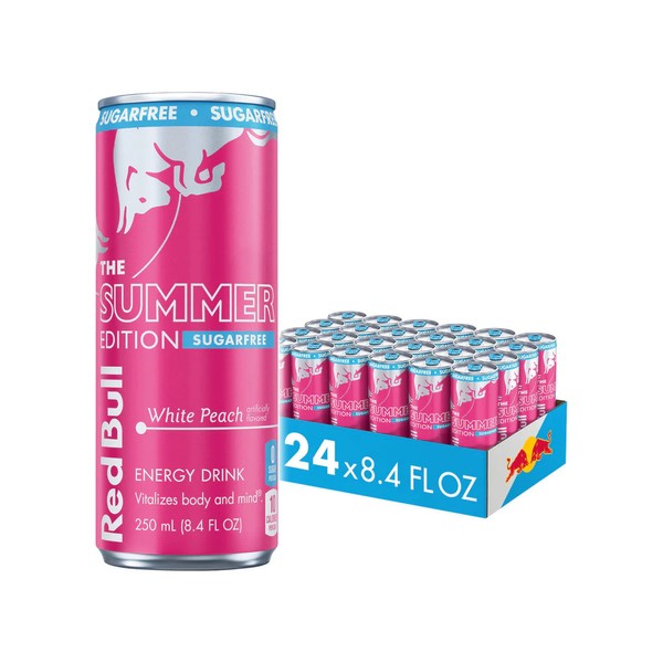 Red Bull Summer Edition Sugar Free White Peach 8.4 Fl