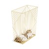 U Brands Metal Trash Can, Vena Collection, 6 Gallon Capacity,