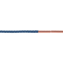 XEN Braided Cord Microfibre Blue Rose Gold-Plated 40