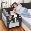 Smelluck Baby Bedside Sleeper Bassinet Bed,5 in 1 Portable Crib
