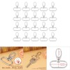 Fdit 20 Pcs Lobster Swivel Snap Hook Keychain Zinc Alloy