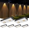 Bridika Solar Fence Lights Outdoor Waterproof, 6 Pack Solar Powered