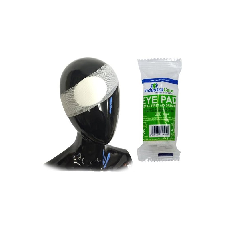 5 Pack IndustraCare Premium CE Flow Wrapped Sterile Eye Pad