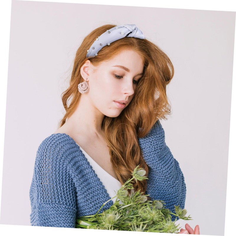 Vaguelly 3pcs Knotted Pearl Headbands Set for Women Fashionable Hair