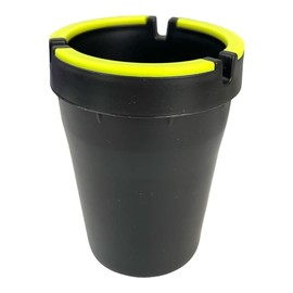 Ash Tray for Cars - Self Extinguishing Car Ashtray - Smokeless Ashtray for Cars (Black Glow Rim, Standard Size) Portable Ashtray - Automotive Ashtrays - Cup Holder Ashtray Trash Can