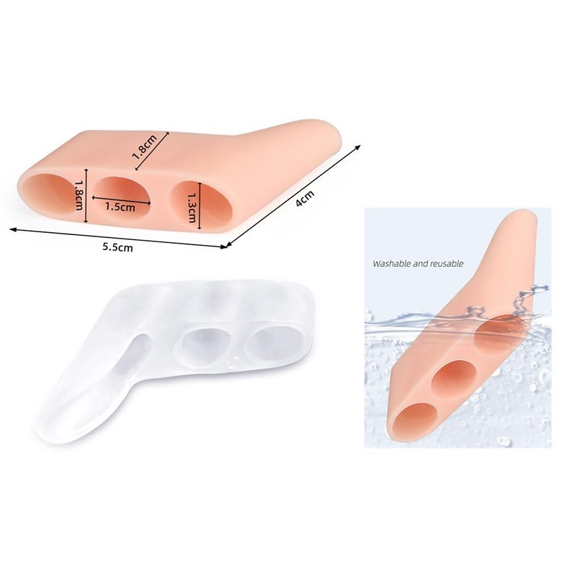 Natiform 三孔式 脚趾保護器 内側偏位矯正器 つま先の重なりを防ぐ 8本セット