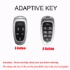 HIBEYO 6 Button Key Fob Cover for Hyundai Sonata Santa