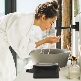 Nicole & Doris Makeup Pouch, Large Capacity, Storage Pouch, Women's, Makeup Bag, Cosmetics Storage, PU Leather, Travel Pouch, Bag, Cute, Large Capacity, Popular, Waterproof, Lightweight, Simple,