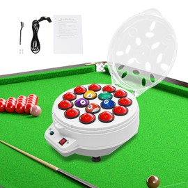Fenjidrop Pool Ball Cleaner Machine, 110V Upgraded Billiard Ball Cleaner, Automatic BallCleaner Electric Pool Ball Polisher for 16 Billiard and Snooker Balls (16 Balls)