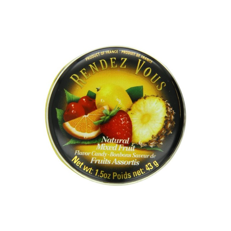 Rendez Vous, French Mini Candies, Mixed Fruit, 1.5 oz (Pack