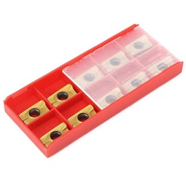 Agatige 10PCS Milling Inserts,APMT1604 Cemented Carbide Insert,Turning Inserts Cutting Tools 15-50HRC Hardness for Fine and Semi-Fine Milling of Stainless Steel M Materials