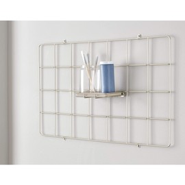 iDesign Jayce Metal Shelf Storage for Modular Grid System, Organizer for Kitchen, Bathroom, Bedroom, Office, Basement, Garage 7.25" x 4.27" x .96" - Satin Silver