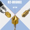 Treki 6 Pcs Countersink Drill Bit Set, 5 Flute 82