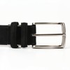 Ojier KE21228-19-BLACK Men's Belt, Genuine Leather, Cowhide Leather, Suede Nubuck,