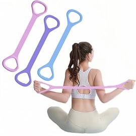 Banda de Resistencia con Asas, Bandas elásticas para Entrenamiento, Brazo, Espalda, Hombro, Cuerdas elásticas, Equipo de Ejercicio para Yoga, Pilates,