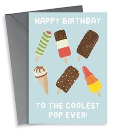 Cute Birthday Card - For Dad - Coolest Pop Pun