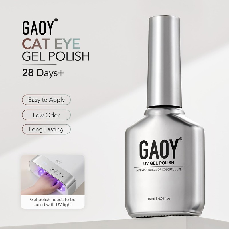 Brown Cat Eye Gel Nail Polish, 4629 Amber Blue, 16ml