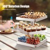 3 Tier Serving Tray for Kitchen Decor, Rotating Tiered Tray