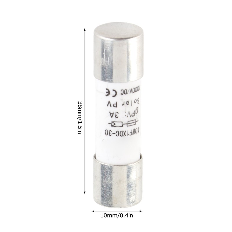5Pcs Fuse Tube Photovoltaic Protection Set Kit 1000V DC 10x38mm