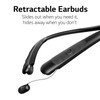 LG TONE Wireless Stereo Headset with Retractable Earbuds NP3, Black,