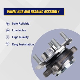KUSATEC 513298 Front Wheel Bearing and Hub Assembly Compatible with Nissan Rogue 2008-2013, Select 2014 2015, Sentra 2.5L 2007-2012, 5 Lug Bolts