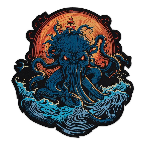 EMBROVERSE Epic Kraken Embroidered Large Patch - Nautical Ocean Fantasy