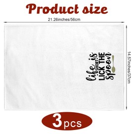 Ptwola 3 Pcs Funny Kitchen Dish Towel Absorbent Quick Dry Cloth Dishcloths Dish Tea Towels Reusable Bar Cleaning Dishcloths Decor for Bathroom Home Cooking Baking Decoration Housewarming Supplies