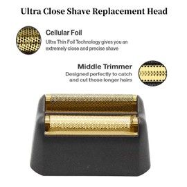 Paquete de 3 cuchillas de repuesto y cortadores compatibles con Wahl Wahl 7043, serie 5 Star Shaver/Shaper #8061 de repuesto de litio, color negro