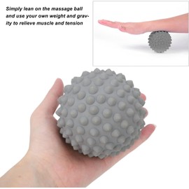 Pelota de Masaje de Punta Gris, Bolas Miofasciales de Pie Duro, Rodillo de Masaje de Pies, Bolas de Masaje de Punto Gatillo para Relajación de Tejido Profundo Muscular