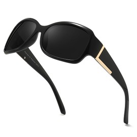 LVIOE Womens Polarized Sunglasses Stylish Design Anti Glare UV400 Protection for Outdoor Activities