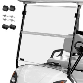 RIZINKART Golf Cart Windshield for Yamaha G29,Customize 5MM Thicken Windshield Replacement Fits Yamaha G29 Drive (2007-2016) Gas and Electric Models - Impact Resistant | UV-Protect Foldable Windshield