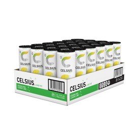 CELSIUS Sparkling Lemon Lime, Functional Essential Energy Drink, 12 Fl Oz (Pack of 24)