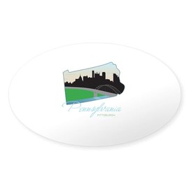 CafePress Pittsburgh Sticker Sticker (Oval 50 pk)